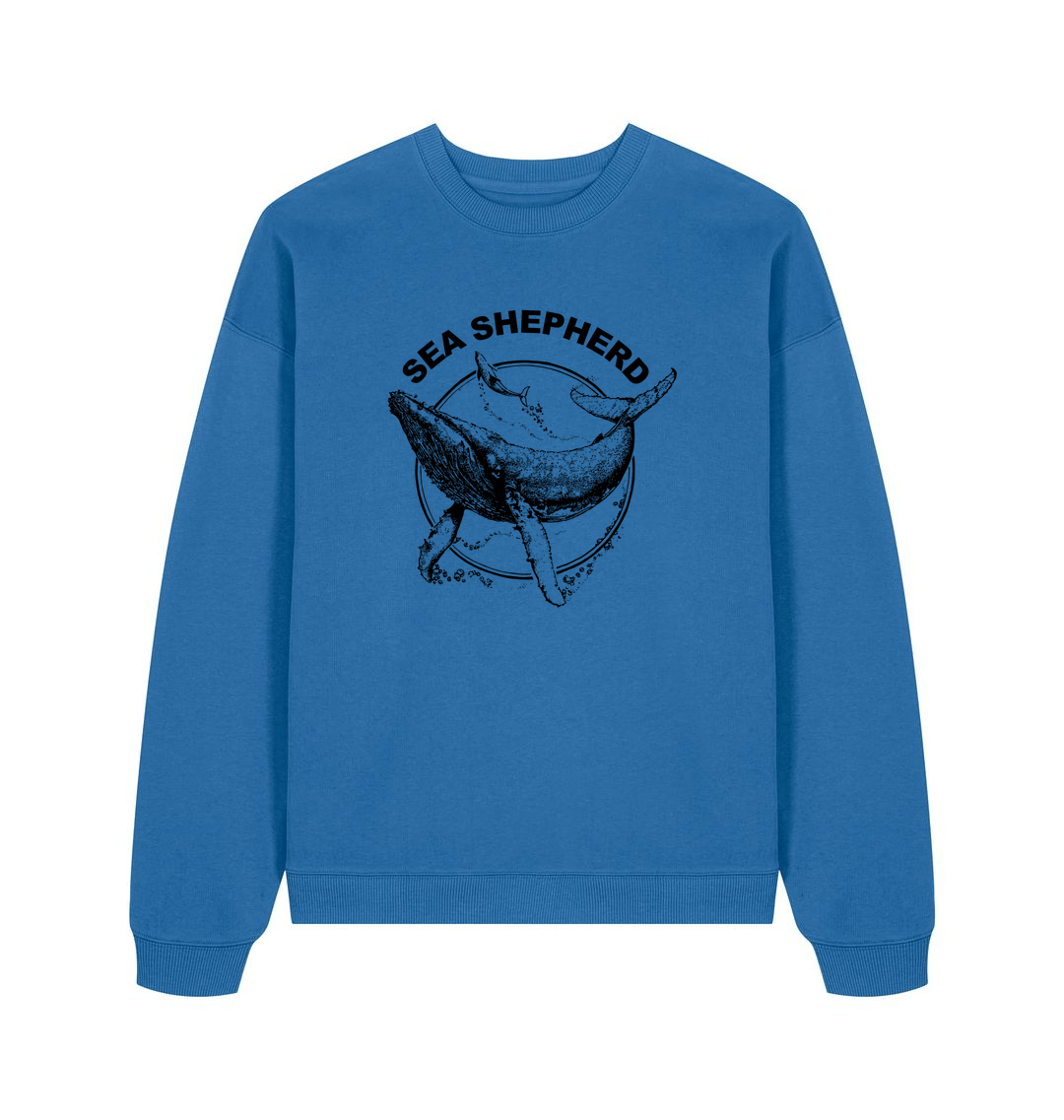Mindful Blue Printed Sweater Front